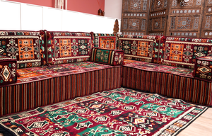 8'' Thickness L Sofa Set, Arabic Sofa Set, Floor Sofa Seating Set, Oriental Floor Seating, Floor Cushions