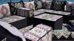 8'' Thickness U Sofa Set, Arabic Diwan Sofas, Moroccan Rug, Arabic Majlis Seating
