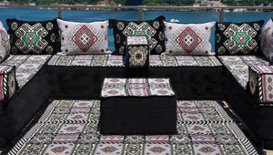 8'' Thickness U Sofa Set, Arabic Diwan Sofas, Moroccan Rug, Arabic Majlis Seating
