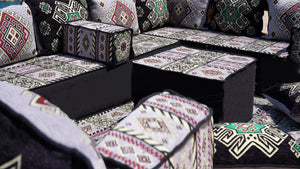 8'' Thickness U Sofa Set, Arabic Diwan Sofas, Moroccan Rug, Arabic Majlis Seating