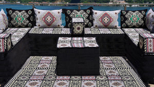 8'' Thickness U Sofa Set, Arabic Diwan Sofas, Moroccan Rug, Arabic Majlis Seating