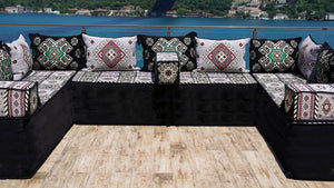 8'' Thickness U Sofa Set, Arabic Diwan Sofas, Moroccan Rug, Arabic Majlis Seating