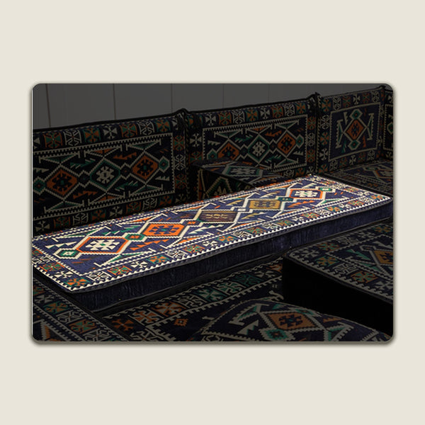 Navy Anatolia 4 Inch Floor Pillow