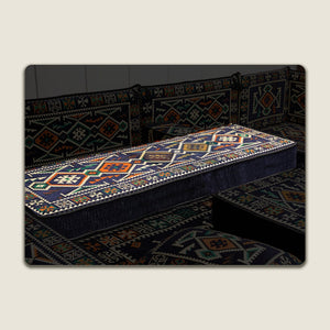Navy Anatolia 8 Inch Floor Pillow