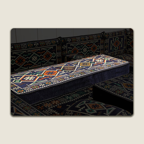 Navy Anatolia 8 Inch Floor Pillow