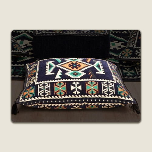 Navy Anatolia Pouf Pillow