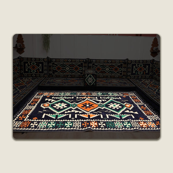 Navy Anatolia Matching Rug