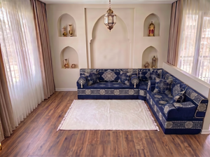 Arabic Majlis Sofa – Corner Floor Sofa – Wall Seating Sofa – Majlis Furniture for Restaurants