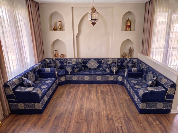 Arabic Majlis Sofa – Corner Floor Sofa – Wall Seating Sofa – Majlis Furniture for Restaurants