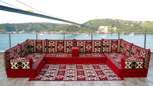 8'' Thickness U Sofa Set, Floor Sofa, Arabic Jalsa, Floor Cushions, Moroccan Sofa