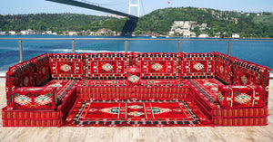8'' Thickness U Sofa Set, Arabic Jalsa, Turkish Sofa, Floor Cushions, Arabic Majlis Set