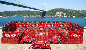 8'' Thickness U Sofa Set, Arabic Jalsa, Turkish Sofa, Floor Cushions, Arabic Majlis Set