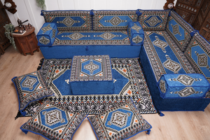 L Shaped Floor Couch, Arabic Sofa Seating, Floor Pillow, Corner Floor Cushions, Patio Furniture, Sectional Sofas, Arabic Jalsa