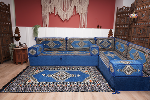 L Shaped Floor Couch, Arabic Sofa Seating, Floor Pillow, Corner Floor Cushions, Patio Furniture, Sectional Sofas, Arabic Jalsa