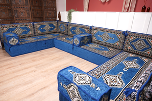 8'' Thickness U Sofa Set, Turkish Seating Pillows, Floor Sitting Set, Arabic Jalsa