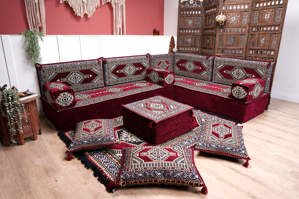 8'' Thickness L Sofa Set, Corner Floor Couch, Sectional Sofas, Yoga Sofa Sets, Handmade Living Room Furniture