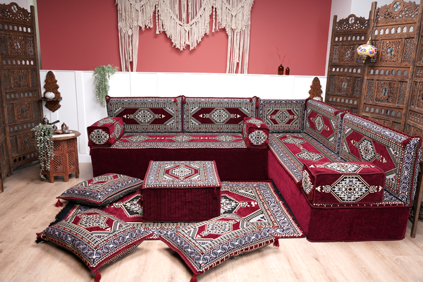 8'' Thickness L Sofa Set, Corner Floor Couch, Sectional Sofas, Yoga Sofa Sets, Handmade Living Room Furniture