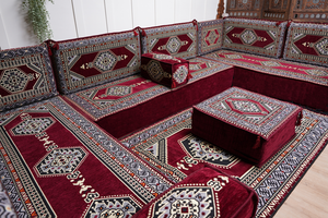 أريكة عربية زاوية على شكل حرف U، أرائك عصرية، أريكة مجلس عربية كستنائية، أريكة تركية، أريكة جلوس عربية