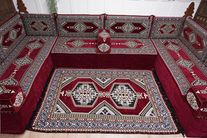 أريكة عربية زاوية على شكل حرف U، أرائك عصرية، أريكة مجلس عربية كستنائية، أريكة تركية، أريكة جلوس عربية