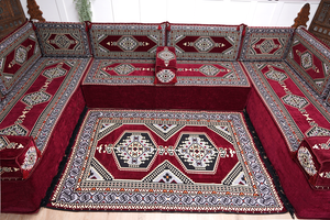 8'' Thickness U Sofa Set, Moroccan Sofa, Turkish Sitting Pillows Set, Arabic Majlis