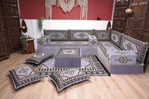 8'' Thickness L Sofa Set, Floor Couch, Sectional Sofas, Arabic Majlis, Turkish Rug, Couch Covers