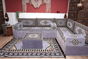 8'' Thickness L Sofa Set, Floor Couch, Sectional Sofas, Arabic Majlis, Turkish Rug, Couch Covers
