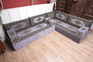 8'' Thickness L Sofa Set, Floor Couch, Sectional Sofas, Arabic Majlis, Turkish Rug, Couch Covers