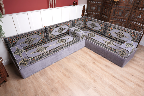 8'' Thickness L Sofa Set, Floor Couch, Sectional Sofas, Arabic Majlis, Turkish Rug, Couch Covers
