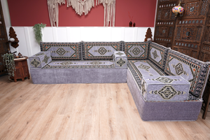 8'' Thickness L Sofa Set, Floor Couch, Sectional Sofas, Arabic Majlis, Turkish Rug, Couch Covers