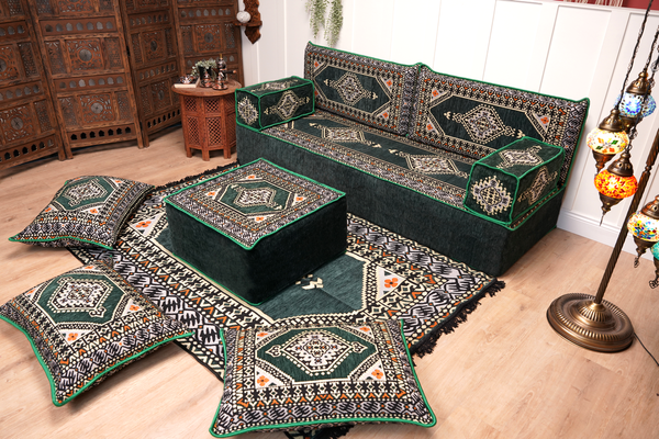 8'' Thickness Sofa Set, Green Reading Sofa, Window Seat, Bench Cushion, Meditation Yoga, Loveseat Sofa