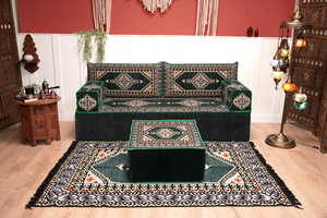 8'' Thickness Sofa Set, Green Reading Sofa, Window Seat, Bench Cushion, Meditation Yoga, Loveseat Sofa