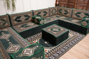 U Shaped Arabic Floor Cushions, Moroccan Sofas, Sectional Sofas, Arabic Seating Sofa, Floor Couches, Arabic Style Sofa