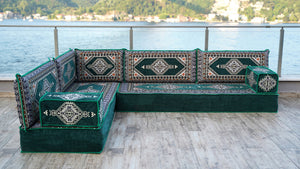 8 Zoll Dicke L Sofa Set, Arabisches Majlis Sofa, Balkon Terrassensofas, Palettensofa, Ethno Sofa, Marokkanisches Sofa