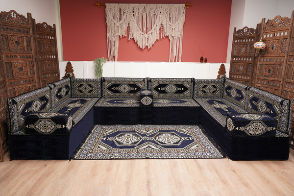 Arabic Majlis Sofa, U Shaped Arabic Floor Sofa Set, Moroccan Sofas, Floor Cushions, Arabic Seating Sofa, Turkish Sofa, Floor Couch