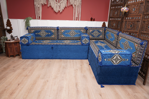 L Shaped Floor Couch, Arabic Sofa Seating, Floor Pillow, Corner Floor Cushions, Patio Furniture, Sectional Sofas, Arabic Jalsa