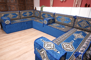 8'' Thickness U Sofa Set, Turkish Seating Pillows, Floor Sitting Set, Arabic Jalsa