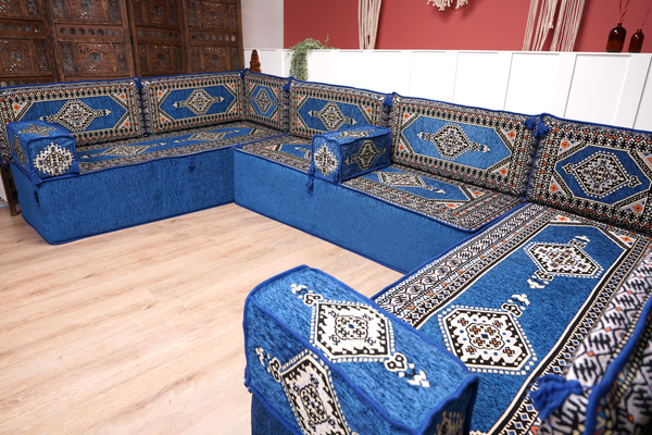 8'' Thickness U Sofa Set, Turkish Seating Pillows, Floor Sitting Set, Arabic Jalsa