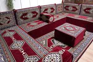 8'' Thickness U Sofa Set, Moroccan Sofa, Turkish Sitting Pillows Set, Arabic Majlis