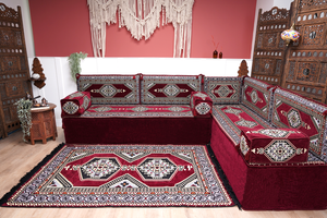 8'' Thickness L Sofa Set, Corner Floor Couch, Sectional Sofas, Yoga Sofa Sets, Handmade Living Room Furniture