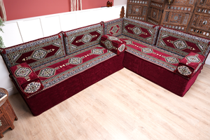 8'' Thickness L Sofa Set, Corner Floor Couch, Sectional Sofas, Yoga Sofa Sets, Handmade Living Room Furniture