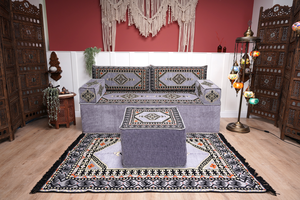 أريكة رمادية مفردة، أريكة عربية، أريكة تراس مع أريكة عثمانية وسجادة، سجادة تركية، أريكة سرير، أريكة أرضية، أريكة تأمل، أثاث غرفة المعيشة