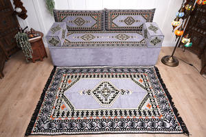 8'' Thickness Sofa Set, Gray Window Seat, Bench Cushion, Floor Couch, Reading Sofa, Meditation Yoga Sofa