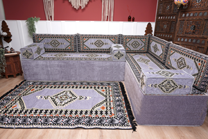 8'' Thickness L Sofa Set, Floor Couch, Sectional Sofas, Arabic Majlis, Turkish Rug, Couch Covers