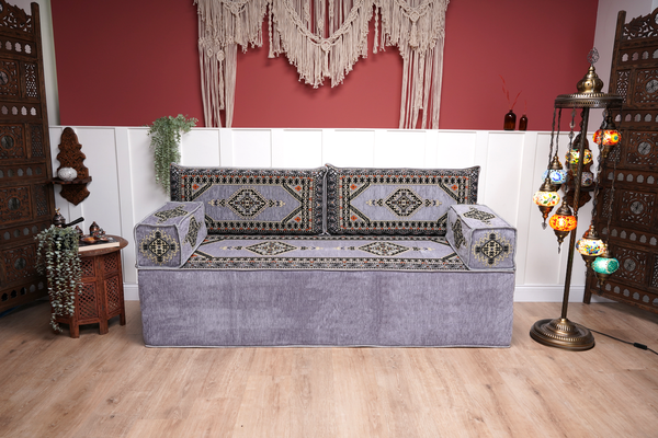 Gray Arabic Sofa Set, Terrace Pallet Sofa, Sectional Sofas, Arabic Majlis, Turkish Rug, Single Sofa Sets, Couch Covers, Sofa Bed, Poufs
