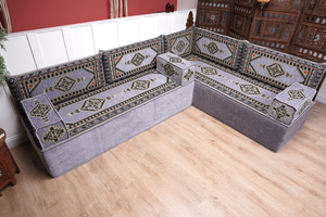 8'' Thickness L Sofa Set, Floor Couch, Sectional Sofas, Arabic Majlis, Turkish Rug, Couch Covers