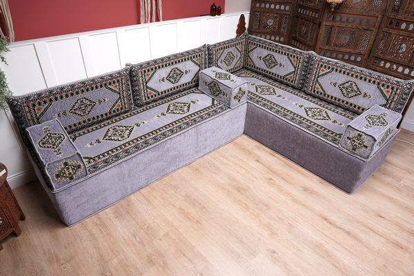 8'' Thickness L Sofa Set, Floor Couch, Sectional Sofas, Arabic Majlis, Turkish Rug, Couch Covers