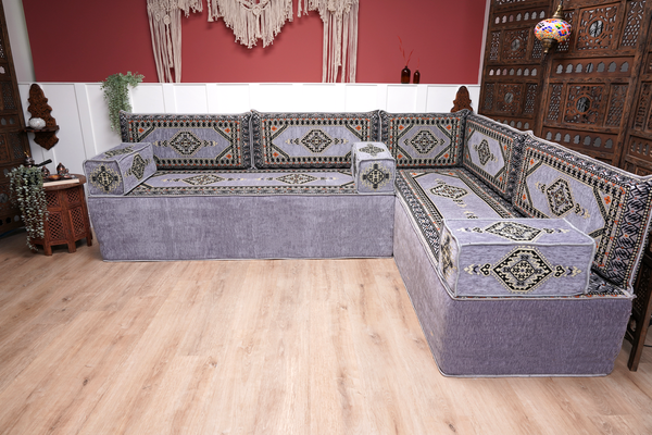 8'' Thickness L Sofa Set, Floor Couch, Sectional Sofas, Arabic Majlis, Turkish Rug, Couch Covers