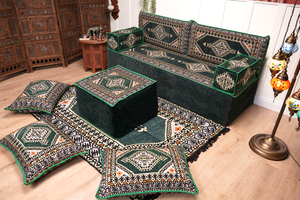 8'' Thickness Sofa Set, Green Reading Sofa, Window Seat, Bench Cushion, Meditation Yoga, Loveseat Sofa