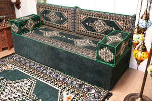 8'' Thickness Sofa Set, Green Reading Sofa, Window Seat, Bench Cushion, Meditation Yoga, Loveseat Sofa