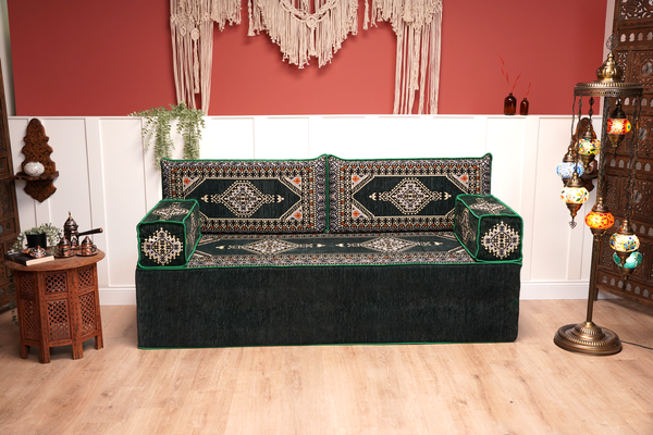 8'' Thickness Sofa Set, Green Reading Sofa, Window Seat, Bench Cushion, Meditation Yoga, Loveseat Sofa